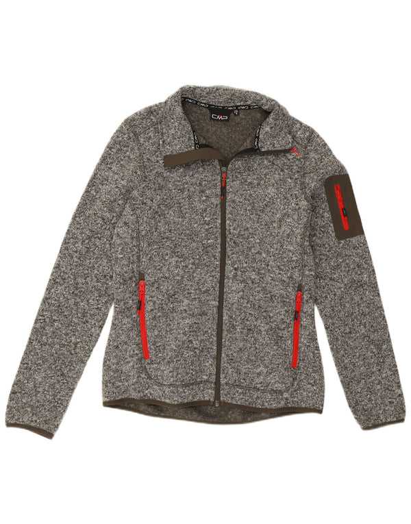 CMP Damen-Trainingsanzug-Top-Jacke, UK 14, mittelgrau geflecktes Polyester