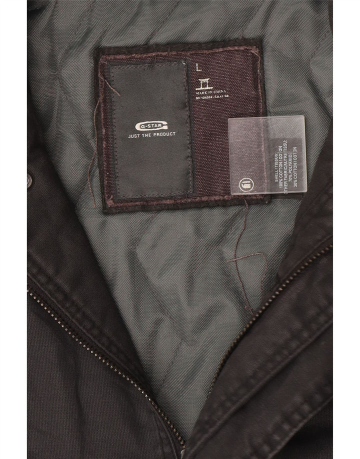 G-Star Herren Utility Jacke UK 40 Large Grau Baumwolle