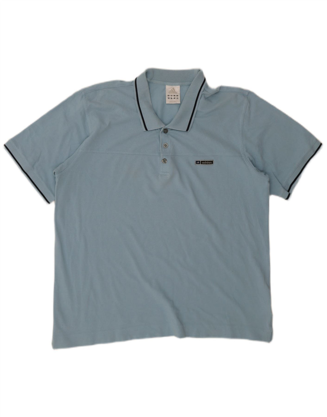 Adidas Herren Poloshirt 2XL Blau Baumwolle