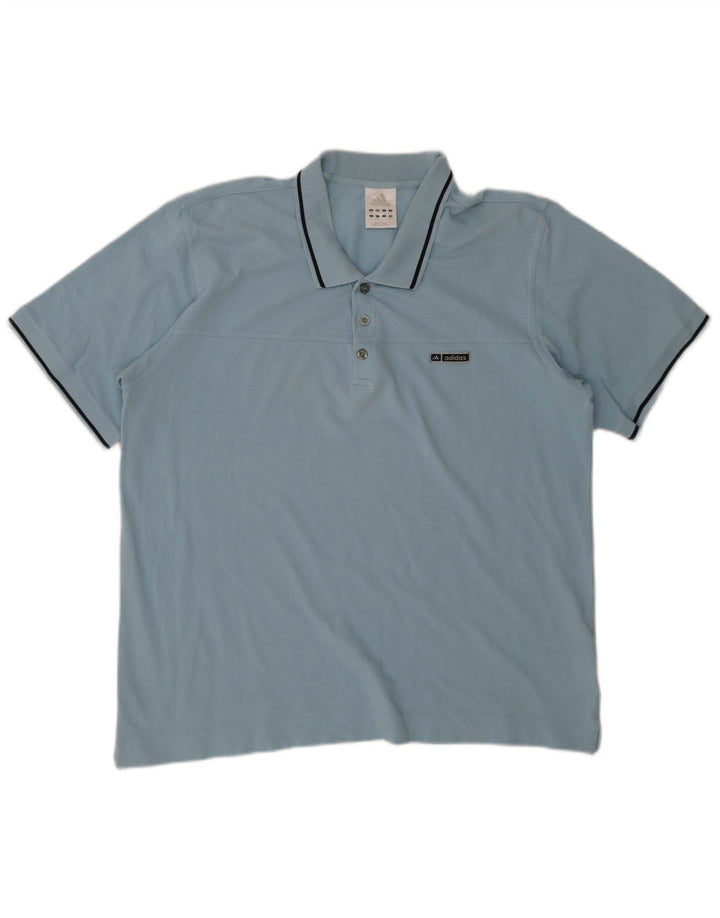 Adidas Herren Poloshirt 2XL Blau Baumwolle