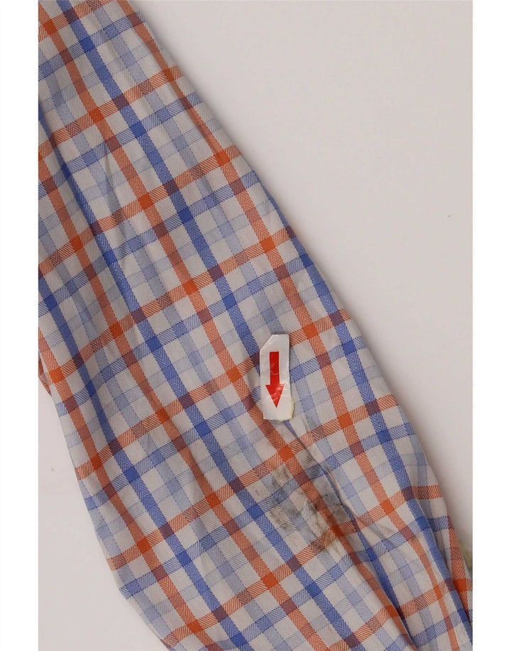 Chaps Herrenhemd, Größe 16 1/2, groß, blau kariert, Baumwolle