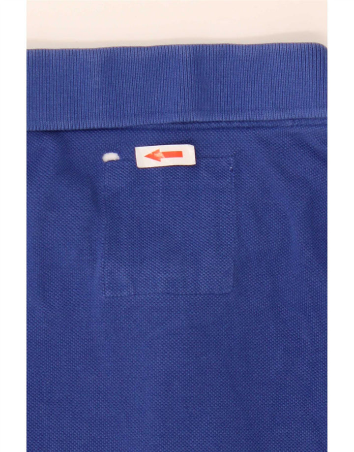 Crew Clothing Herren-Poloshirt, groß, blaue Baumwolle