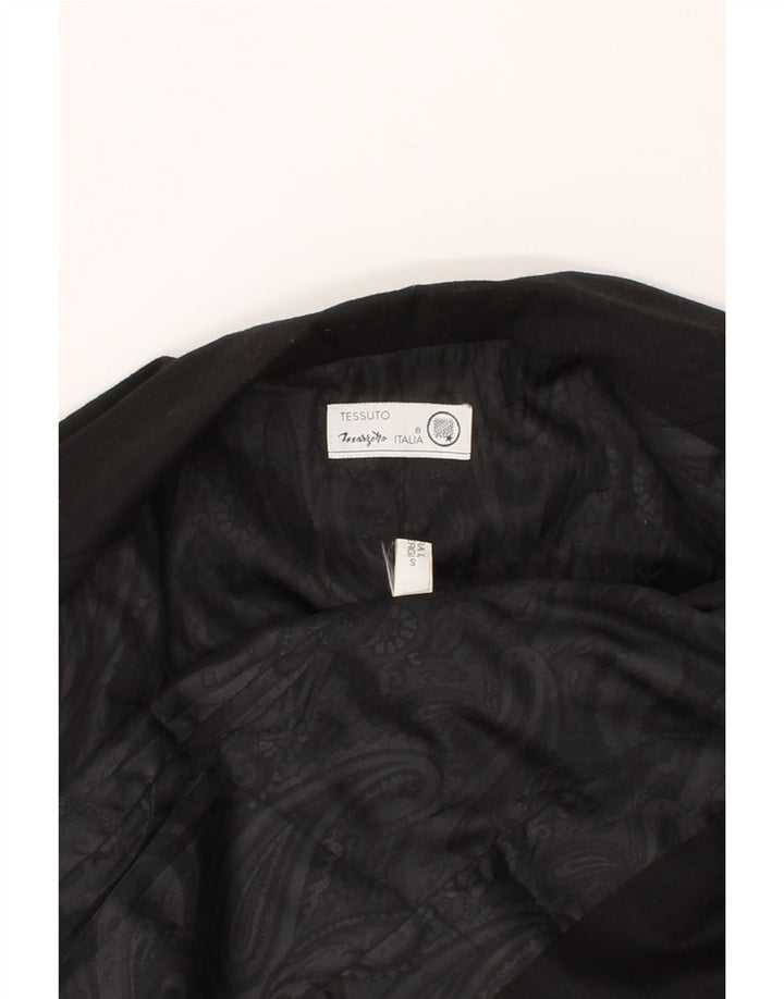 MARZOTTO Womens 2 Button Blazer Jacket IT 40 Small Black Virgin Wool Vintage Marzotto and Second-Hand Marzotto from Messina Hembry 