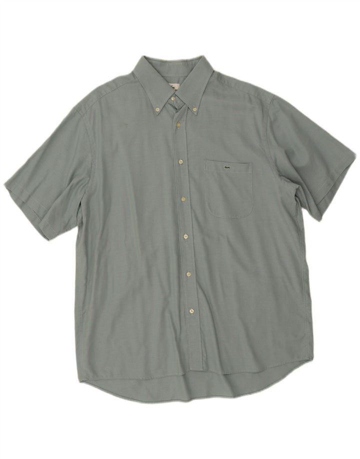 Lacoste Herren Kurzarmhemd Größe 45 XL Grün