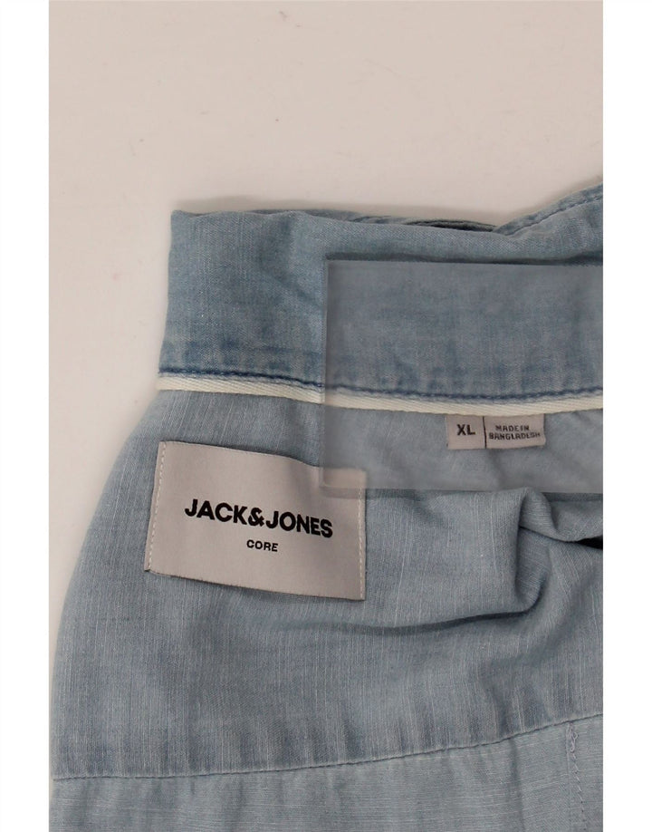 Jack & Jones Herren Kurzarmhemd XL Blau