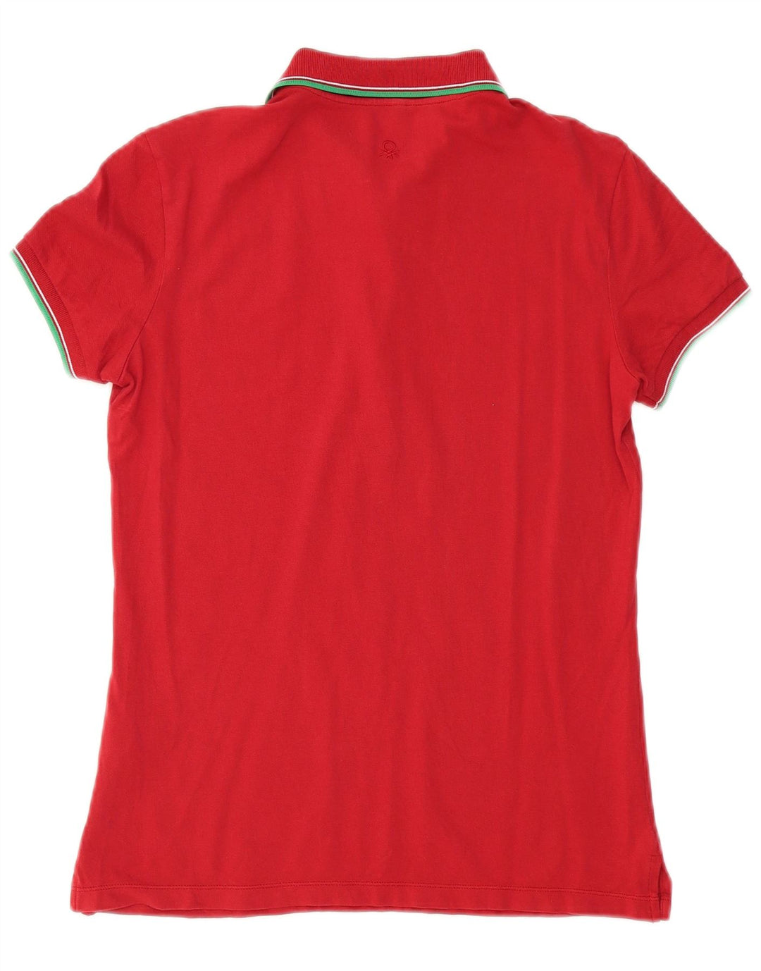 Benetton Herren-Poloshirt, klein, rote Baumwolle