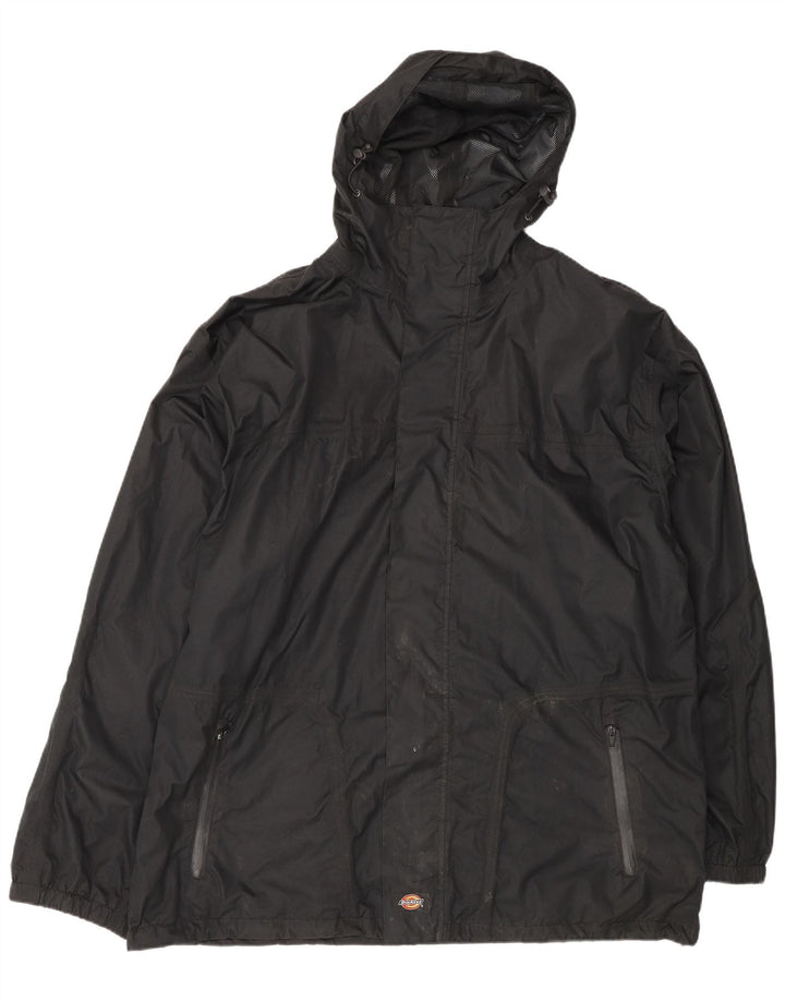 Dickies Herren-Regenjacke mit Kapuze, UK 42, XL, Schwarz, Polyester