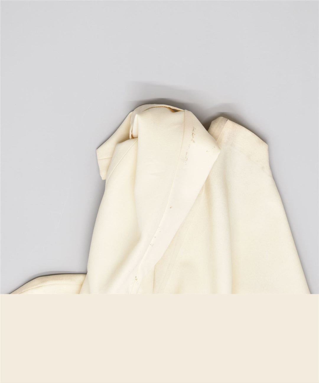 VINTAGE Damen Mantel UK 4 XS Off White