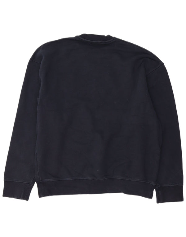 COS Herren-Sweatshirt, Pullover, groß, marineblau, Baumwolle