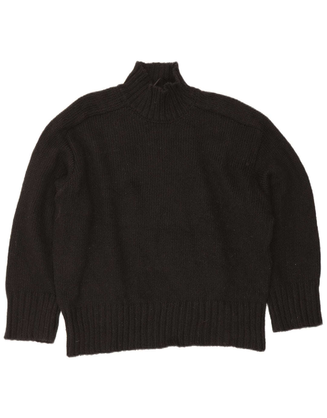 Zara Damen-Pullover mit Rollkragen, übergroß, Größe 40, Schwarz