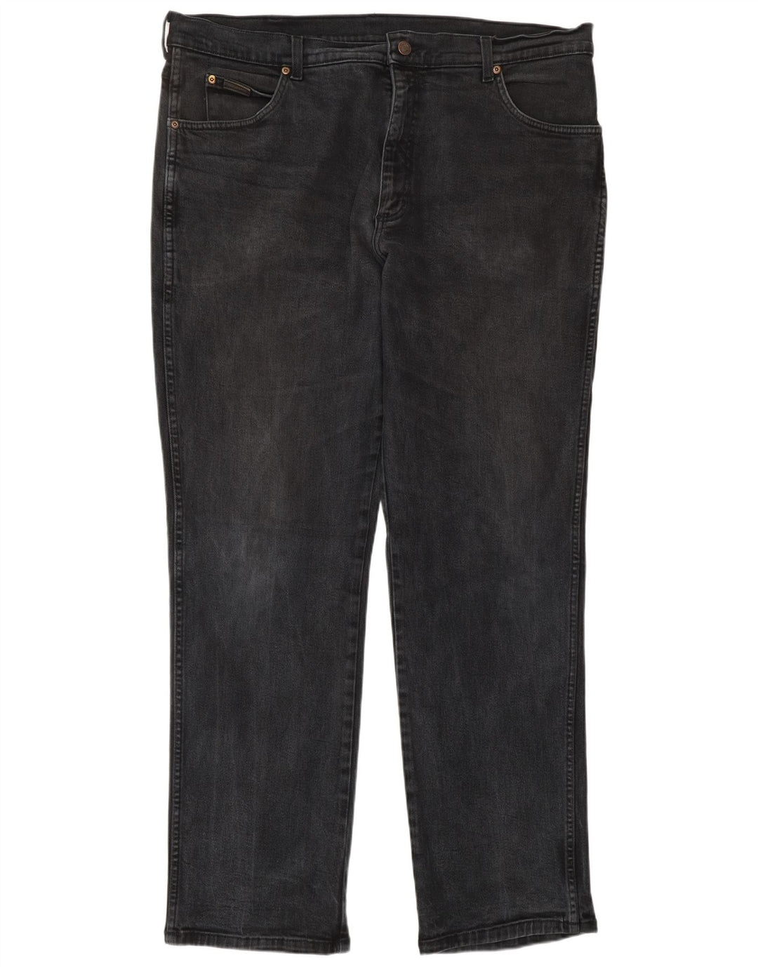 WRANGLER Herren Texas Stretch Straight Jeans W40 L34 Graue Baumwolle