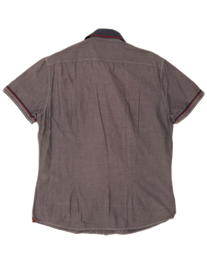 Trussardi Herren Kurzarmhemd XL Grau