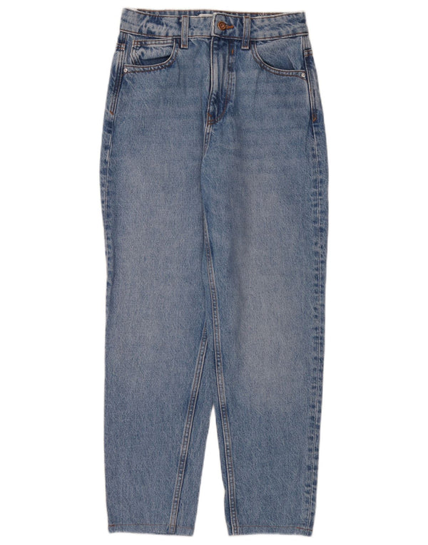 Zara Damen Tapered Jeans EU 34 XS W24 L26 Blaue Baumwolle