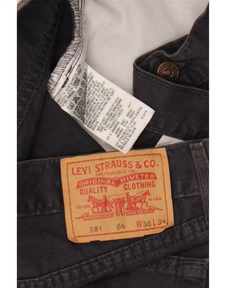 Levi's Herren 581 Straight Jeans W36 L30 Marineblaue Baumwolle