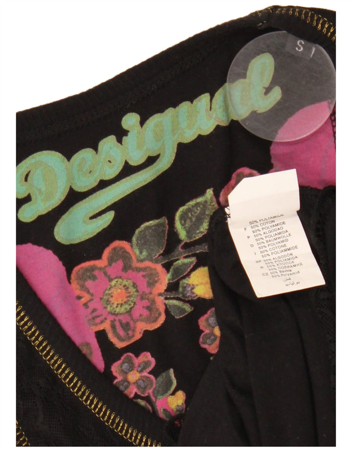 DESIGUAL Grafik-Blusenoberteil für Damen, Größe S, Größe S, Schwarz, geometrisch, Polyamid