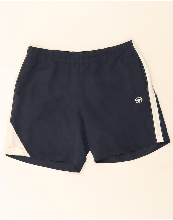 Sergio Tacchini Herren Sportshorts 2XL Marineblau Colourblock Polyester