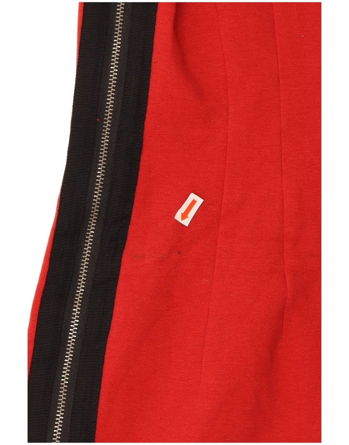 DKNY Womens Sleeveless Sheath Dress US 8 Medium Red Colourblock Cotton
