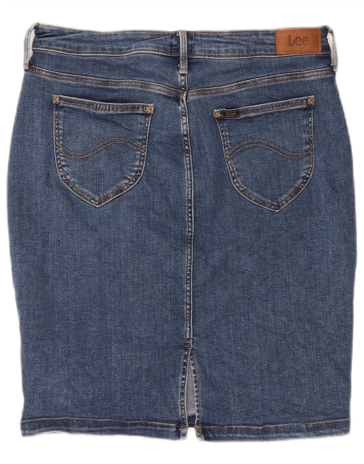 LEE Womens Denim Pencil Skirt W29 Medium  Blue Lyocell