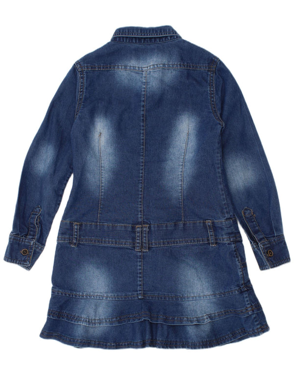 Massimo Dutti Jeanskleid für Mädchen, 5–6 Jahre, blaue Baumwolle
