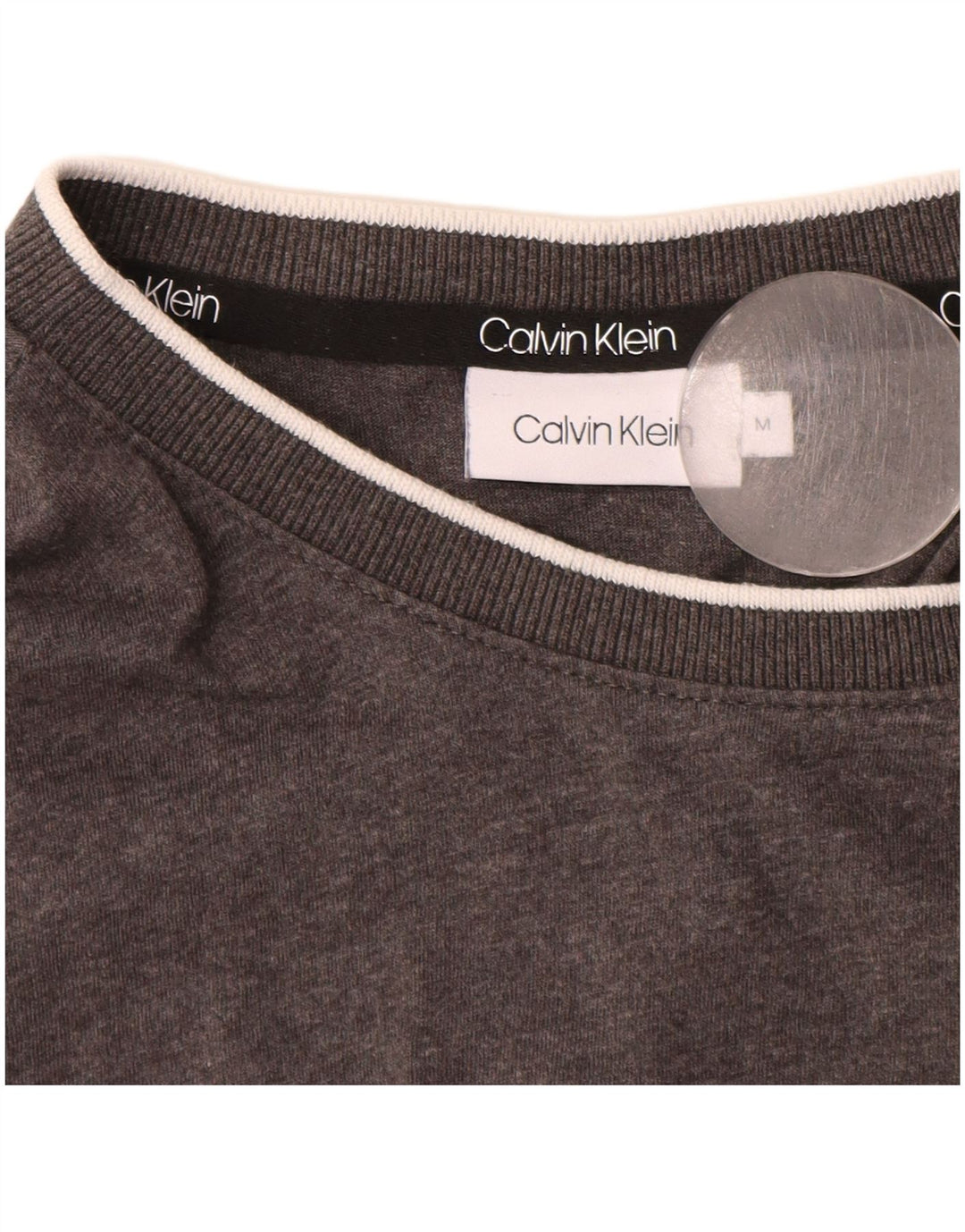 Calvin Klein Herren-T-Shirt mit Grafik, mittelgrau gesprenkelte Baumwolle