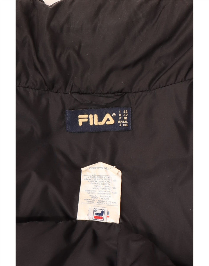 Fila Herren Wattierte Jacke IT 52 XL Schwarz Polyamid Winter