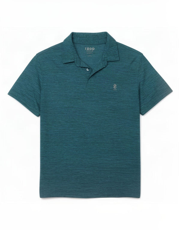 Izod Herren-Poloshirt XL, blau geflecktes Polyester