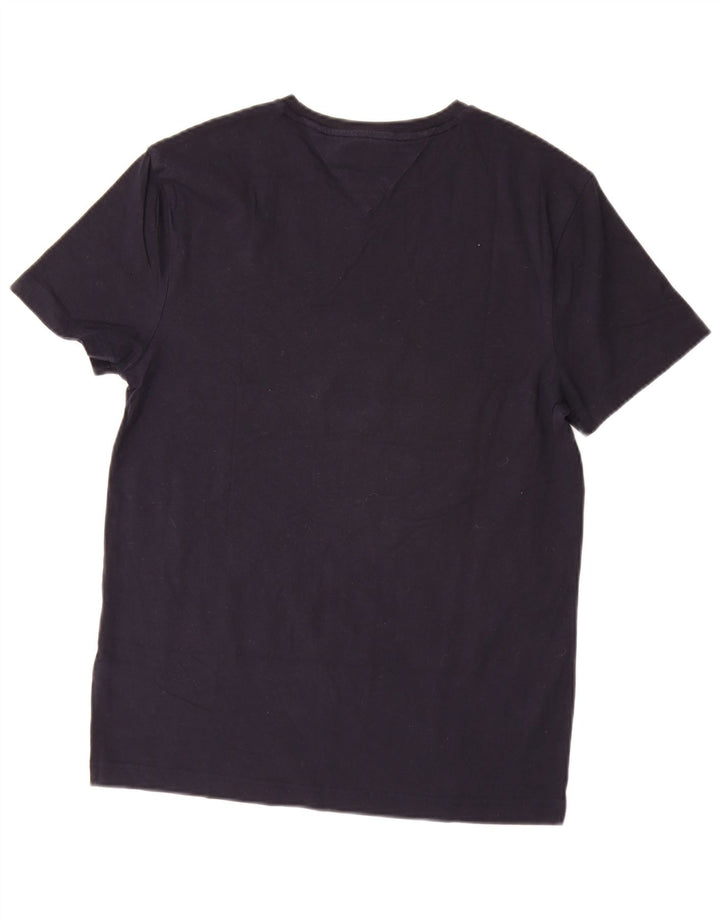 TOMMY HILFIGER Herren Stretch Slim Fit T-Shirt Top Medium Marineblau Baumwolle