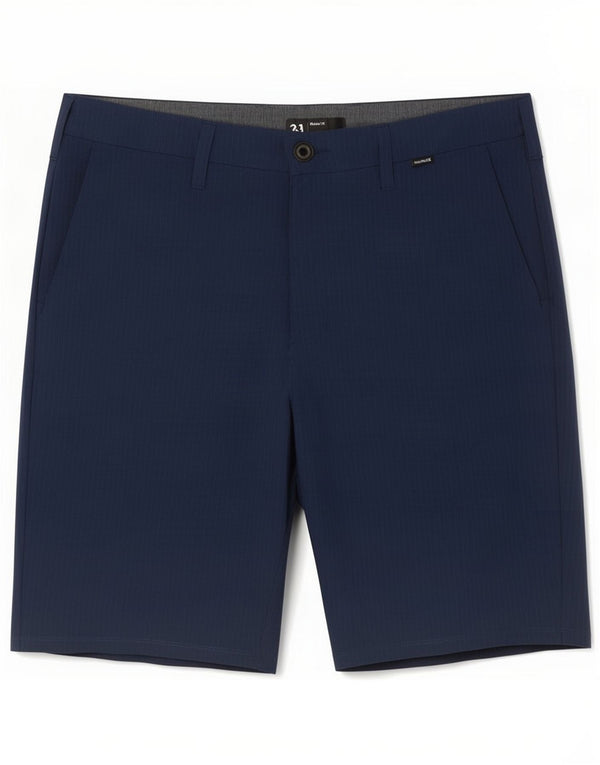 Hurley Herren-Chinoshorts, Größe M, W31, marineblau, gestreift, Polyester