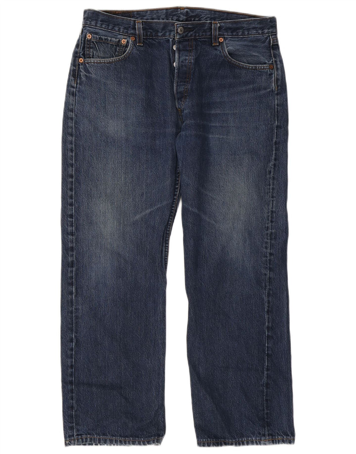 Levi's Herren 501 Straight Jeans W36 L28 Blaue Baumwolle