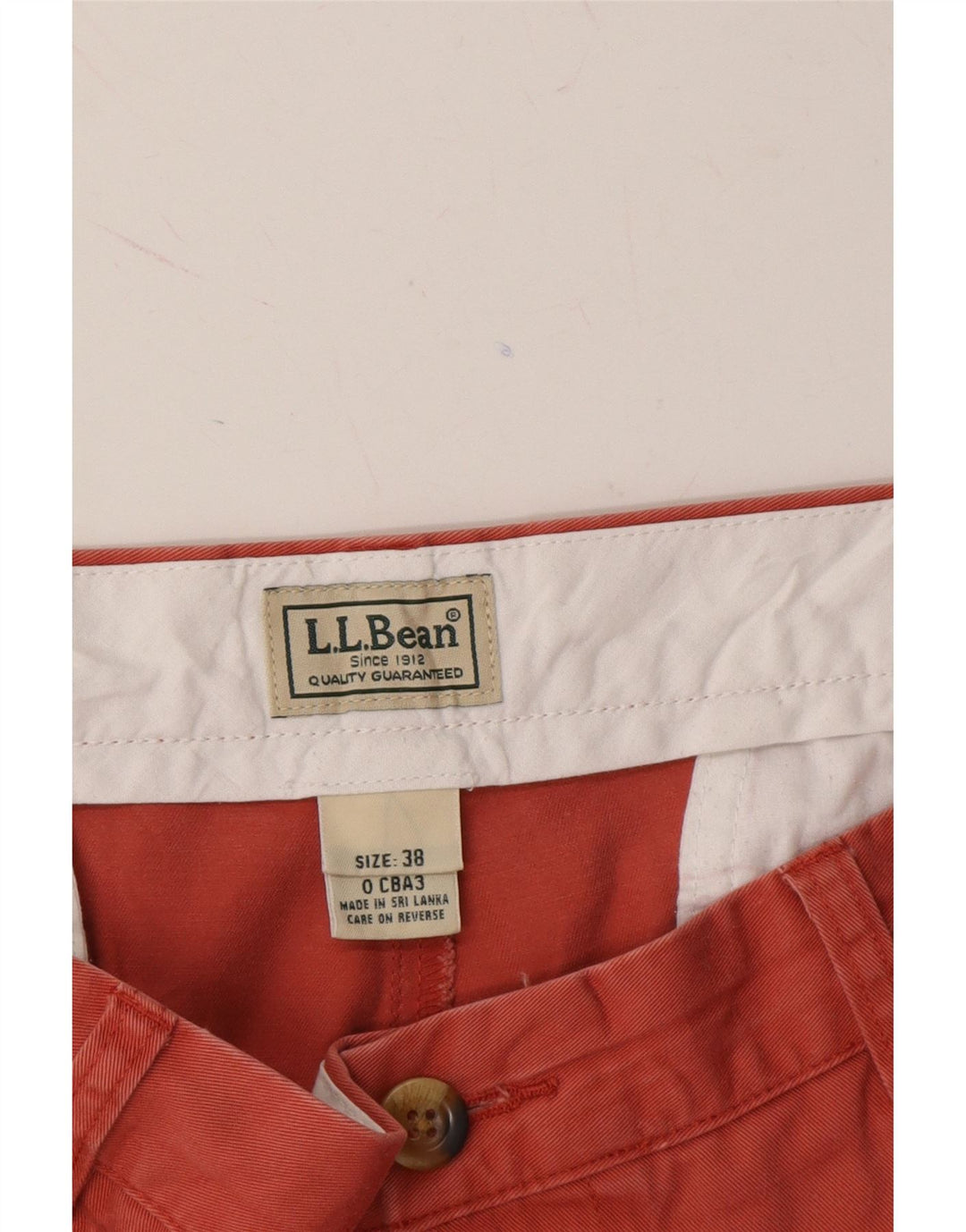 L.L.BEAN Mens Chino Shorts W38 XL  Red Cotton Vintage L.L.Bean and Second-Hand L.L.Bean from Messina Hembry 