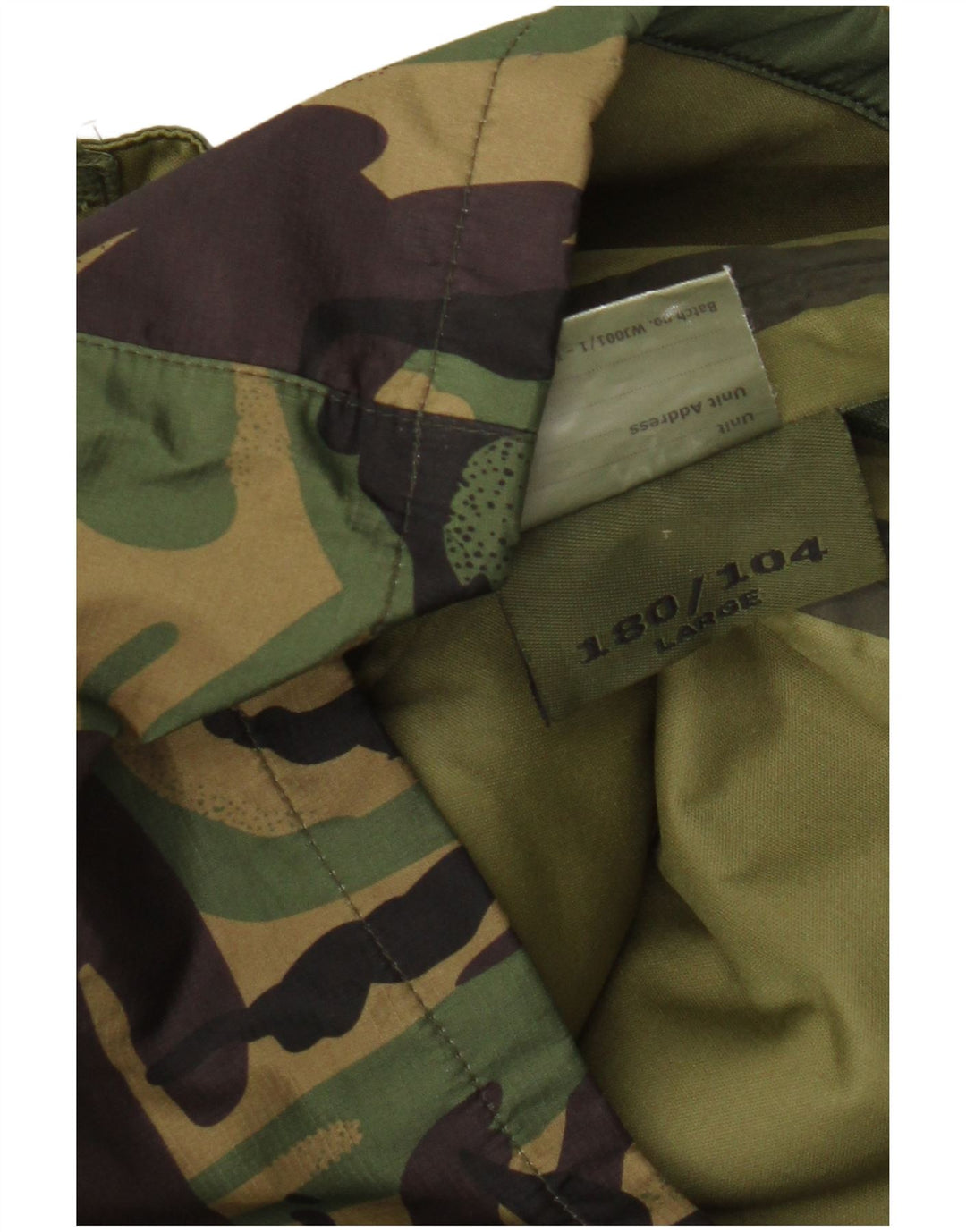 Vintage Herren-Utility-Jacke mit Kapuze, UK 40, großes grünes Camouflage-Polyester