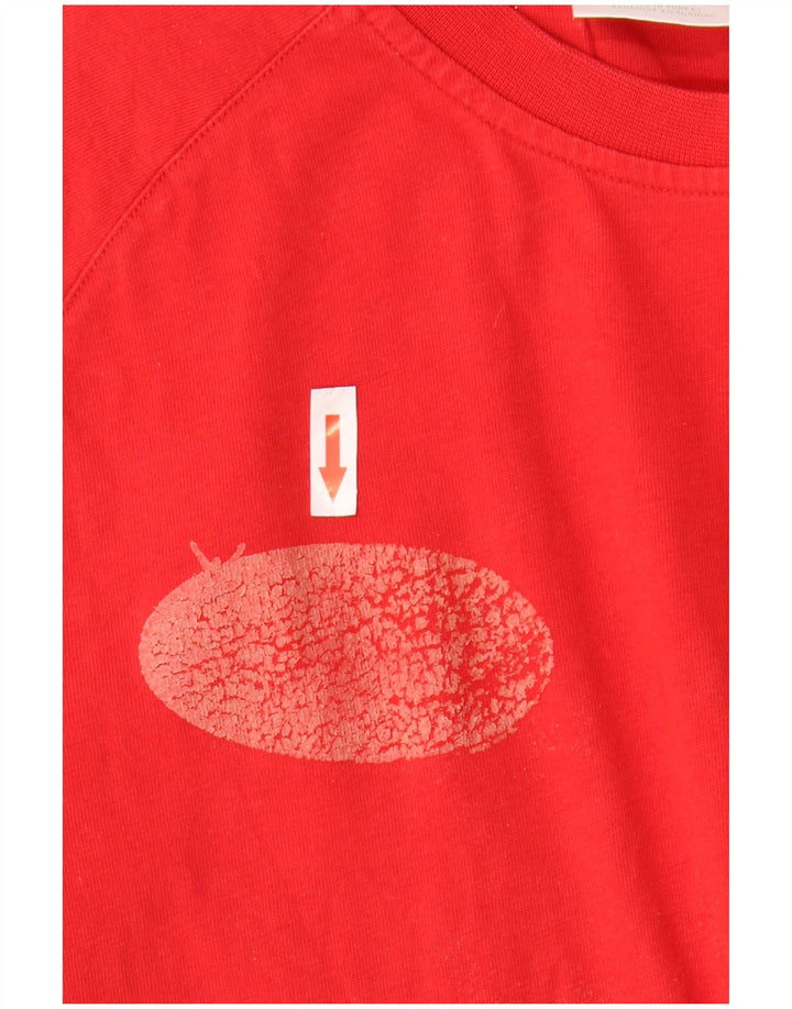 Adidas Herren T-Shirt Top Small Rot Baumwolle