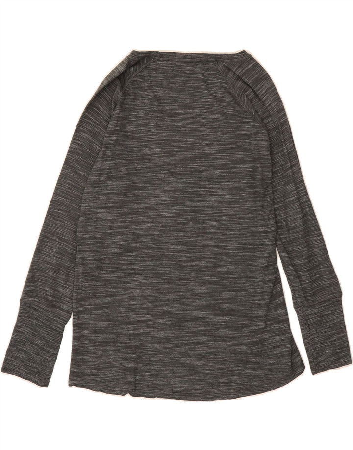 CHAMPION Womens Boat Neck Jumper Sweater UK 14 Medium Grey Flecked Rayon Vintage Champion and Second-Hand Champion from Messina Hembry 