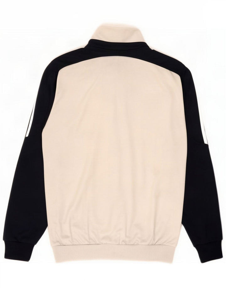Adidas Herren-Trainingsanzug-Oberteil, Jacke, klein, weiß, Farbblock-Polyester