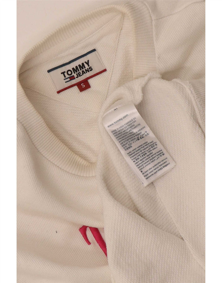 Tommy Hilfiger Damen-Sweatshirt mit Grafik, übergroß, Gr. 10, Größe S, Weiß