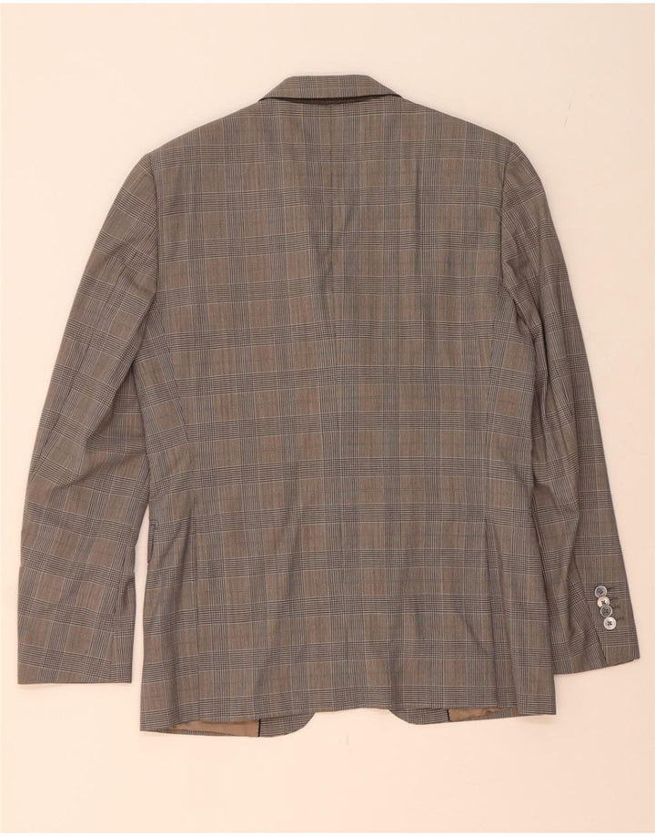 MASSIMO DUTTI Mens 2 Button Blazer Jacket EU 48 Medium Grey Check Wool Vintage Massimo Dutti and Second-Hand Massimo Dutti from Messina Hembry 