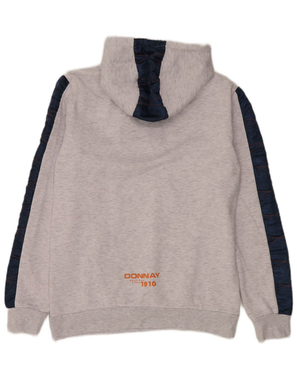Donnay Jungen-Kapuzenpullover mit grafischem Reißverschluss und 15–16 Jahren, grauer Farbblock