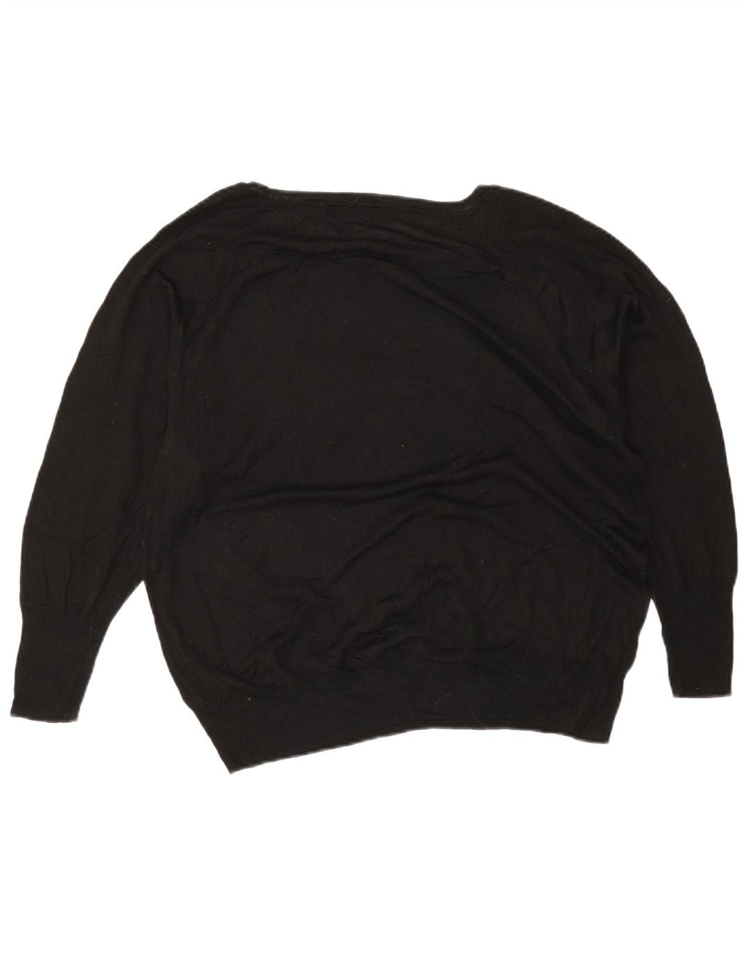 Zara Damen-Pullover, übergroß, U-Boot-Ausschnitt, Gr. 14, mittelschwarz