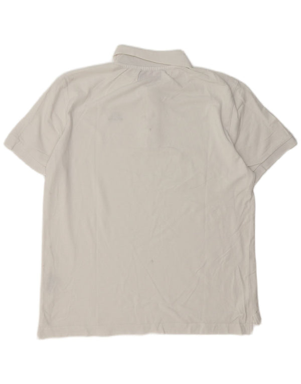 Kappa Herren-Poloshirt, groß, weiße Baumwolle
