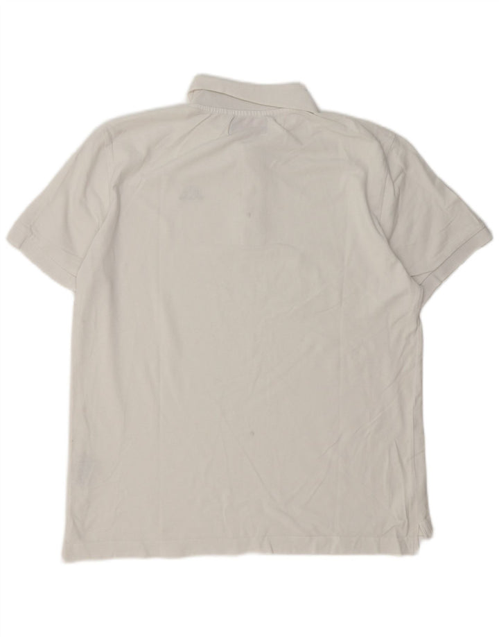 Kappa Herren-Poloshirt, groß, weiße Baumwolle