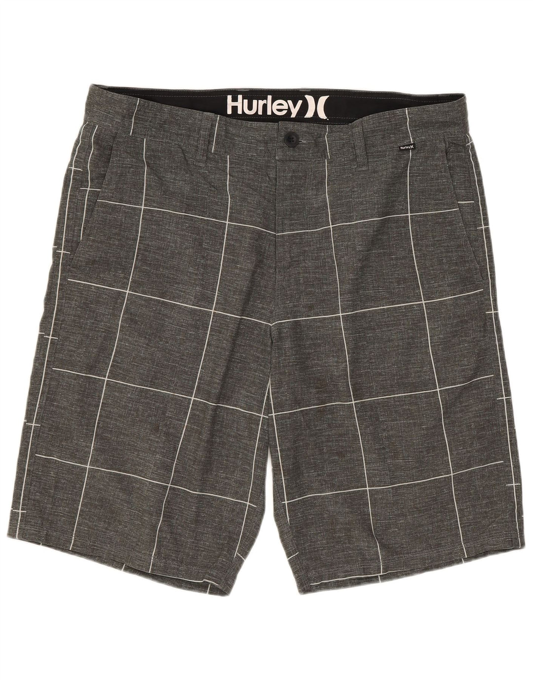 Hurley Herren Chinoshorts W34 Large Grau Geometrisch