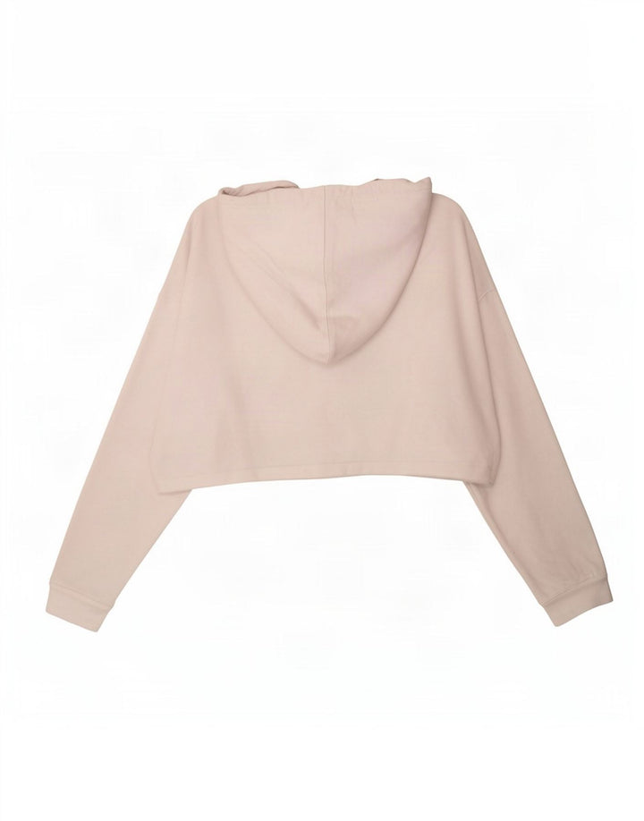 Adidas Damen Crop Oversized Hoodie Pullover UK 8 Small Weiß
