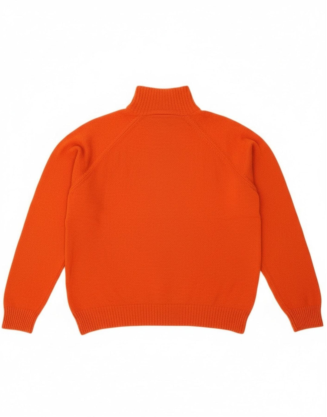 Asics Herren-Pullover mit Reißverschluss am Hals, mittelorange Wolle