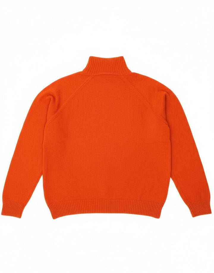 Asics Herren-Pullover mit Reißverschluss am Hals, mittelorange Wolle