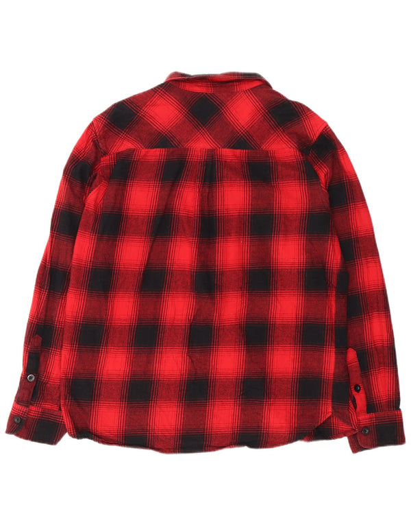 Mountain Warehouse Herren-Flanellhemd XL aus rot karierter Baumwolle