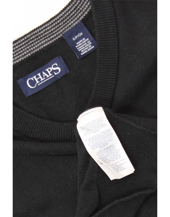Chaps Herren-Tanktop aus schwarzer Baumwolle, Größe S