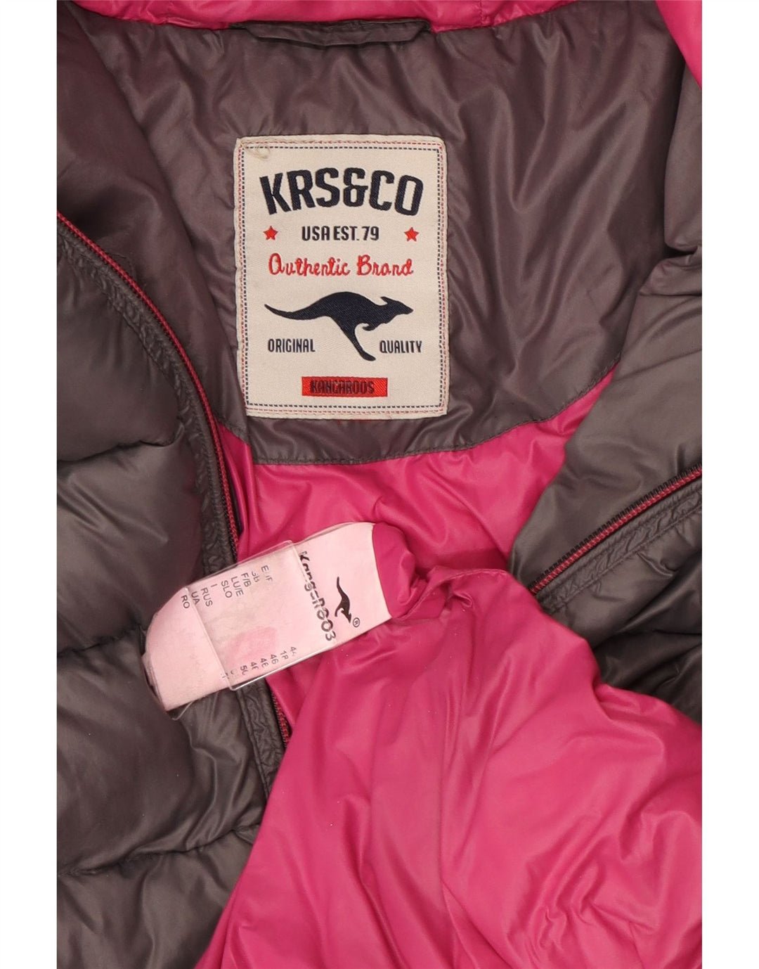 Kangaroos Wattierte Damenjacke mit Kapuze, UK 18, XL, Grau, Polyamid