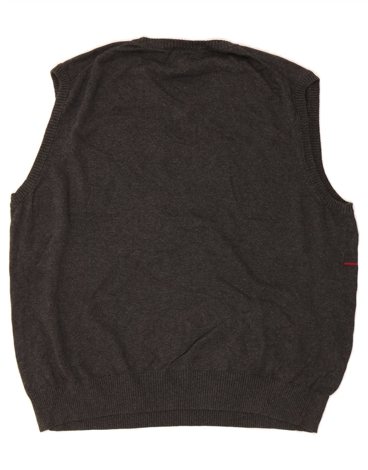 DOCKERS Mens Vest Tank Top XL Grey Argyle/Diamond Cotton Vintage Dockers and Second-Hand Dockers from Messina Hembry 
