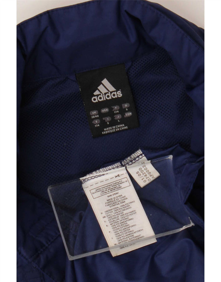 Adidas Herren Graphic Regenjacke UK 38/40 Medium Navy Blue Colourblock