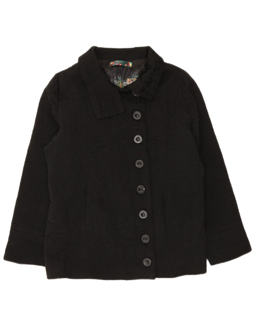 Desigual Damen Mantel EU 46 XL Schwarz